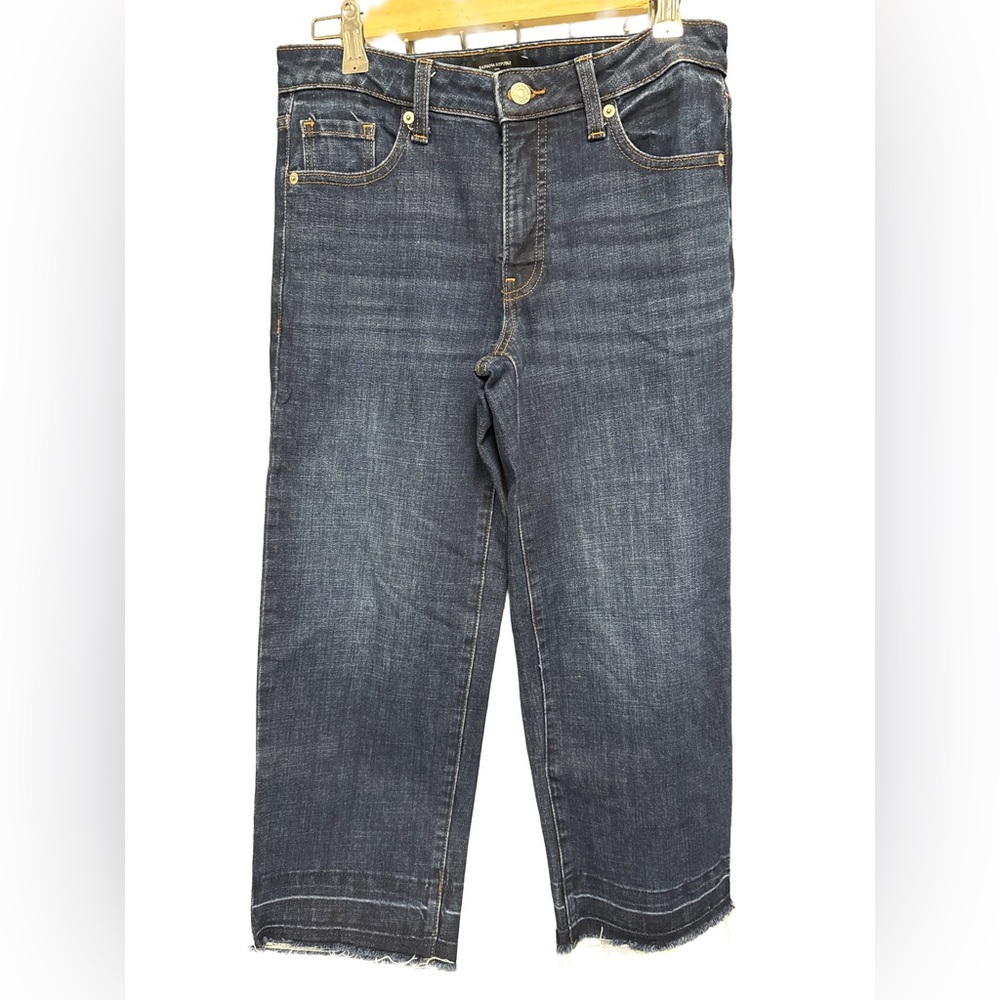 Banana Republic Wash Well Women"s Size 26/2 Dark Wash Denim Capri Jeans